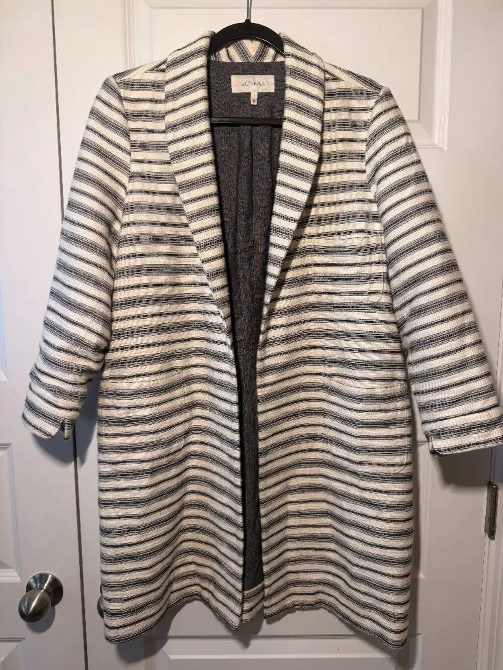 The Great. Open Face Jacket | Striped Blue & White | Women’s Size 1 Small